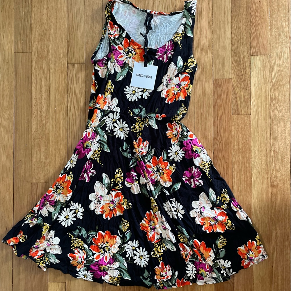 Agnes and Dora M floral fisher dress BNWT